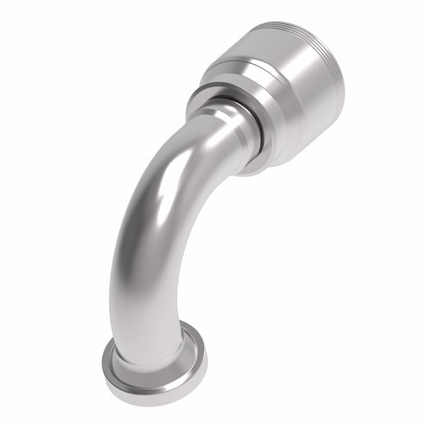 4S16FLH16 Aeroquip by Danfoss | 4 Wire 4S SAE Code 61 Flange 110° Elbow (FLH) Crimp Fitting | -16 Code 61 Flange x -16 Hose Barb | Steel