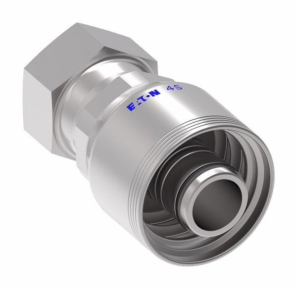 4S16KF16 Aeroquip by Danfoss | 4 Wire 4S Komatsu Female Swivel 30° Flare Seat (KF) Crimp Fitting | -16 Komatsu Female BSPP Swivel x -16 Hose Barb | Steel