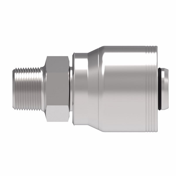 4SA20MP16 Aeroquip by Danfoss | 4 Wire 4S Male Pipe NPTF Rigid (MP) Crimp Fitting | -20 Male Pipe NPTF Rigid x -16 Hose Barb | Steel