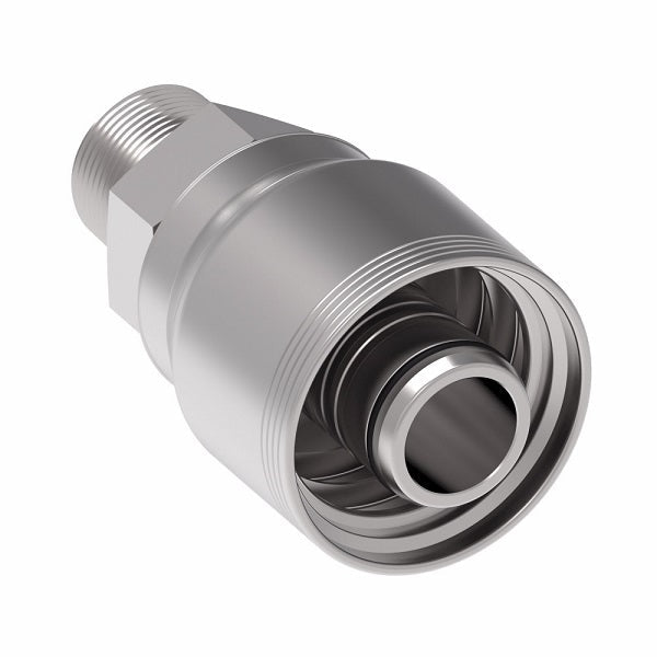 4SA20MP16 Aeroquip by Danfoss | 4 Wire 4S Male Pipe NPTF Rigid (MP) Crimp Fitting | -20 Male Pipe NPTF Rigid x -16 Hose Barb | Steel