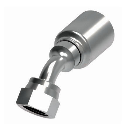 4TA6FRA6 Synflex Optimum by Danfoss | 4TA Fitting for Thermoplastic Hydraulic Hose | -06 Female ORS Swivel 45° Tube Elbow Fitting for -06 Hose | Carbon Steel