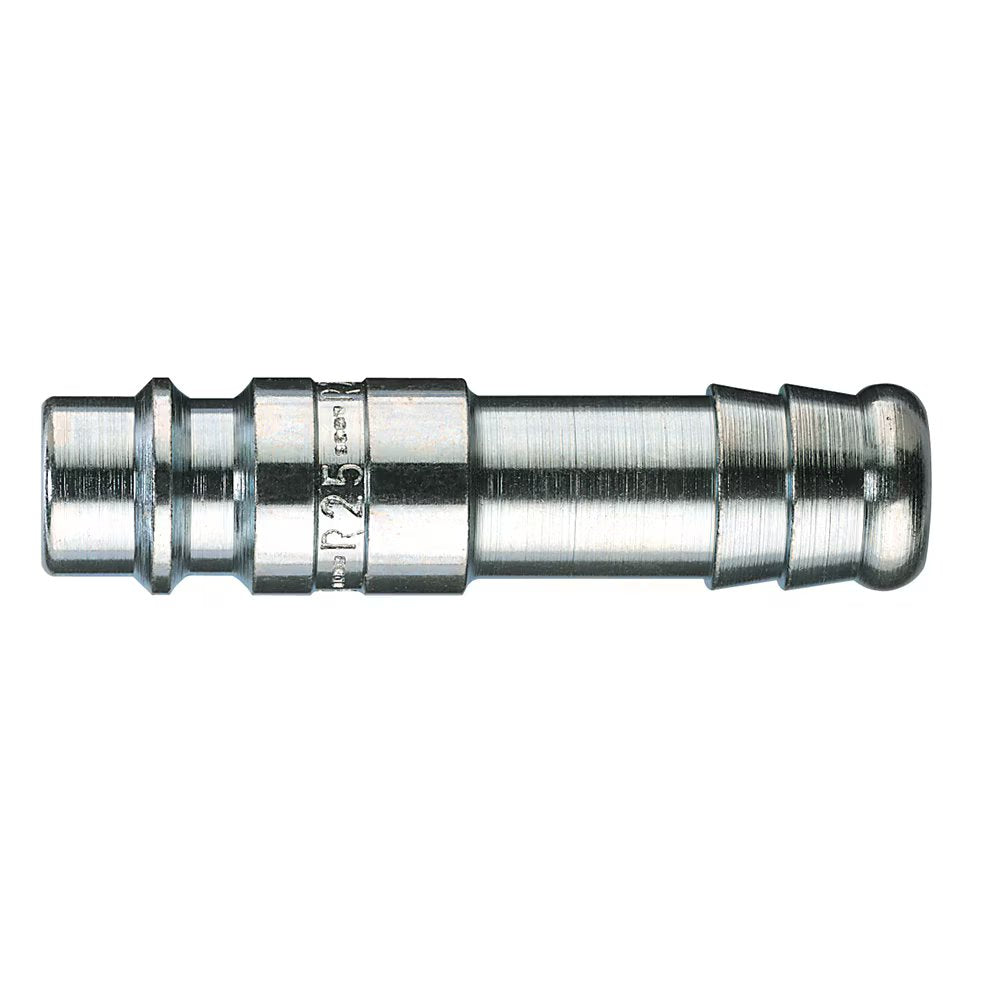 9085 25 10 by Parker | Legris Plug Quick Disconnect | 10 mm Hose Barb | 48 mm Length | Straight | Zinc-Plated Steel | Pack of 5