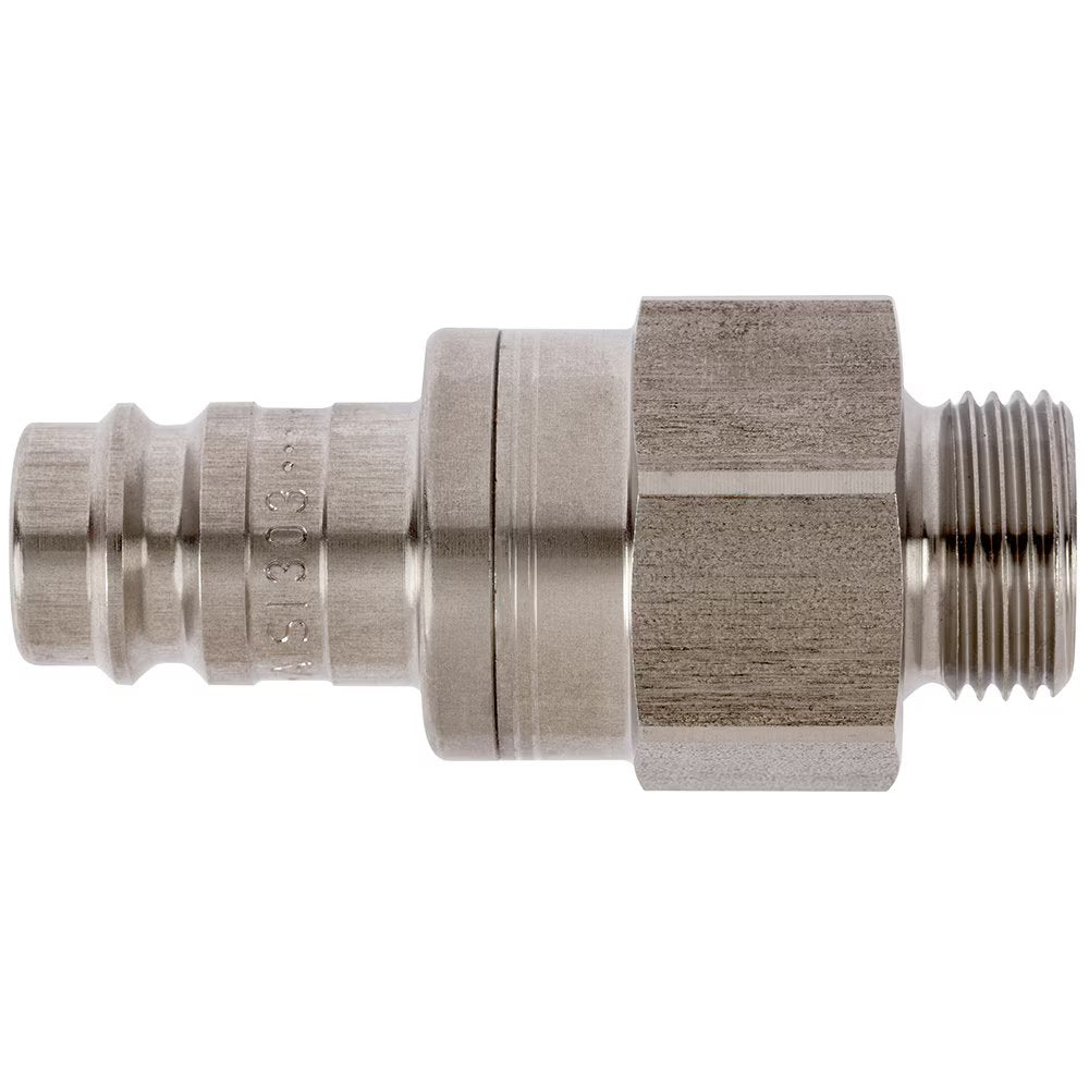 9287X27 17 by Parker | Legris Plug Quick Disconnect | 3/8" Female BSPP Thread | 24 mm Hex | 56 mm Length | Stainless Steel