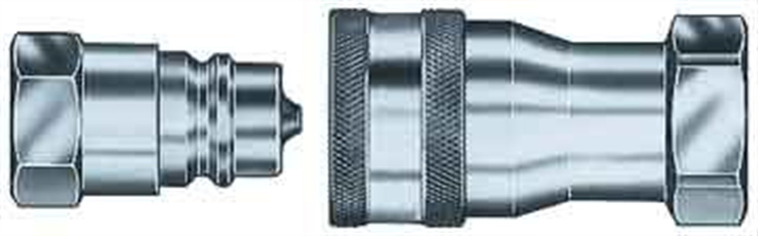 FBM3011 Eaton Aeroquip® PUSH-PULL™ Quick-Disconnect Hydraulic Coupling - 1/4-18 Female NPT x Female NPT - Steel