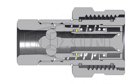 16VEPOF16 by Dixon Valve | Hydraulic Quick Disconnect Coupling | VEP-Series | 2" Female ORB x 2" Body Size | Socket | Nitrile Seal | Steel