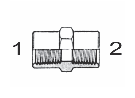 5000 8x8 by Couplamatic | Hydraulic Adapter | 1/2" Female NPTF x 1/2" Female NPTF | Straight