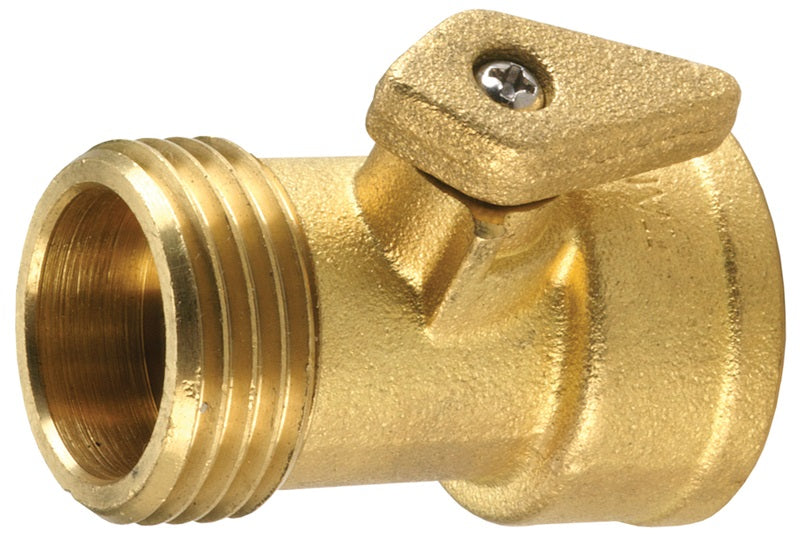 500GHV by Dixon Valve | Garden Hose Ball Valve | 3/4" Female GH (NH) x Male 3/4" GH (NH) | Forged Brass