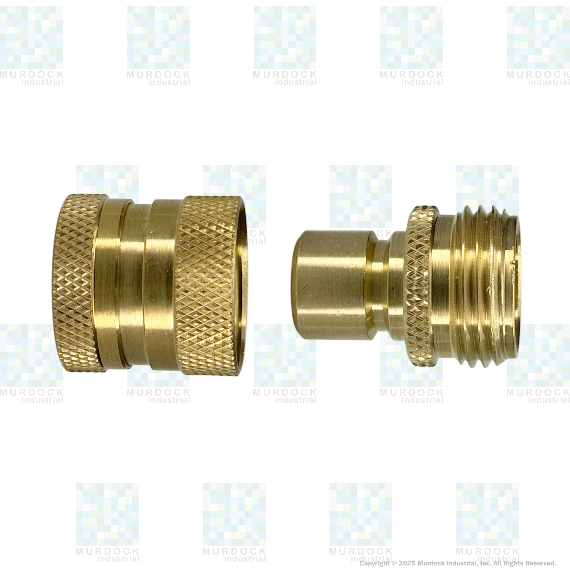 500QCK by Dixon Valve | Garden Hose Quick Disconnect Coupling | 3/4" Male GHT x 3/4" Female GHT | Complete Assembly | Unvalved | Brass
