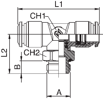 50215N-6-M12x1.25 by AIGNEP | 50N Series | Swivel Branch | 6mm Tube x M12x1.25 Male | Tee | Pack of 10