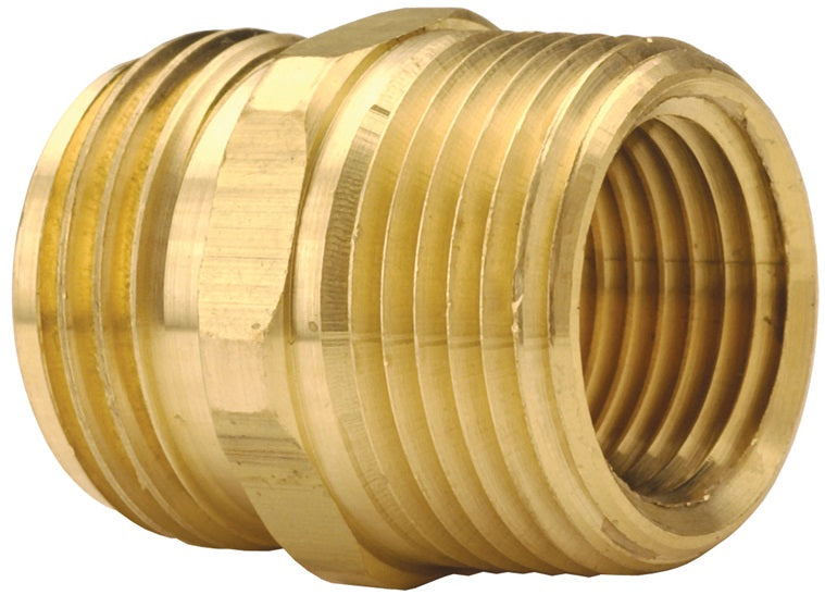 5141212CLF by Dixon Valve | Garden Hose Adapter | 3/4" Male GHT x 3/4" Male GHT x 1/2" Female NPTF | Lead-Free Brass