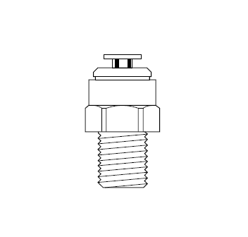 5201259 NEWLOC® by NewAge | Acetal Push-to-Connect Fitting | Male Adapter | 0.375" Tube OD x 0.375" Male NPT | Bag of 10