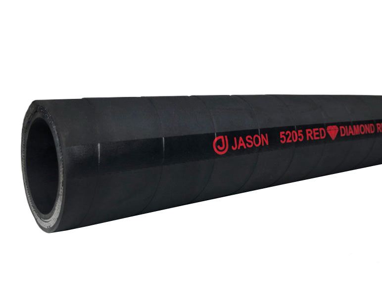 5205-32-150 by Jason Industrial | 5205 Series | Red Diamond Rig Hose - 4SH | 2" ID | 2.68" OD | 3625 PSI | Black | 150ft