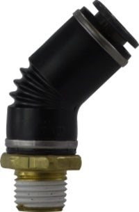 540404SC by Midland | DOT Push-In Fitting | 1/4" Tube OD x 1/4-18 Male NPT | 45° Elbow | Composite Body