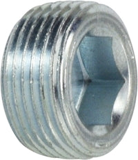 5406FLP8 by Midland | Hydraulic Flush Hollow Hex Plug with 7/8" Taper | 1/2" Male Pipe | Steel