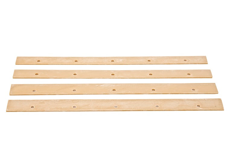 545NRSBPK by Flexaust | Replacement Natural Rubber Squeegee Blades for Plastic Floor Tools | 14" Width (2 Narrow & 2 Wide Blades)