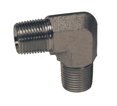 5500-4 Dixon Valve Zinc Plated Steel 90 deg. Male Pipe Elbow - 1/4"-18 Male NPTF Pipe x 1/4"-18 Male NPTF Pipe
