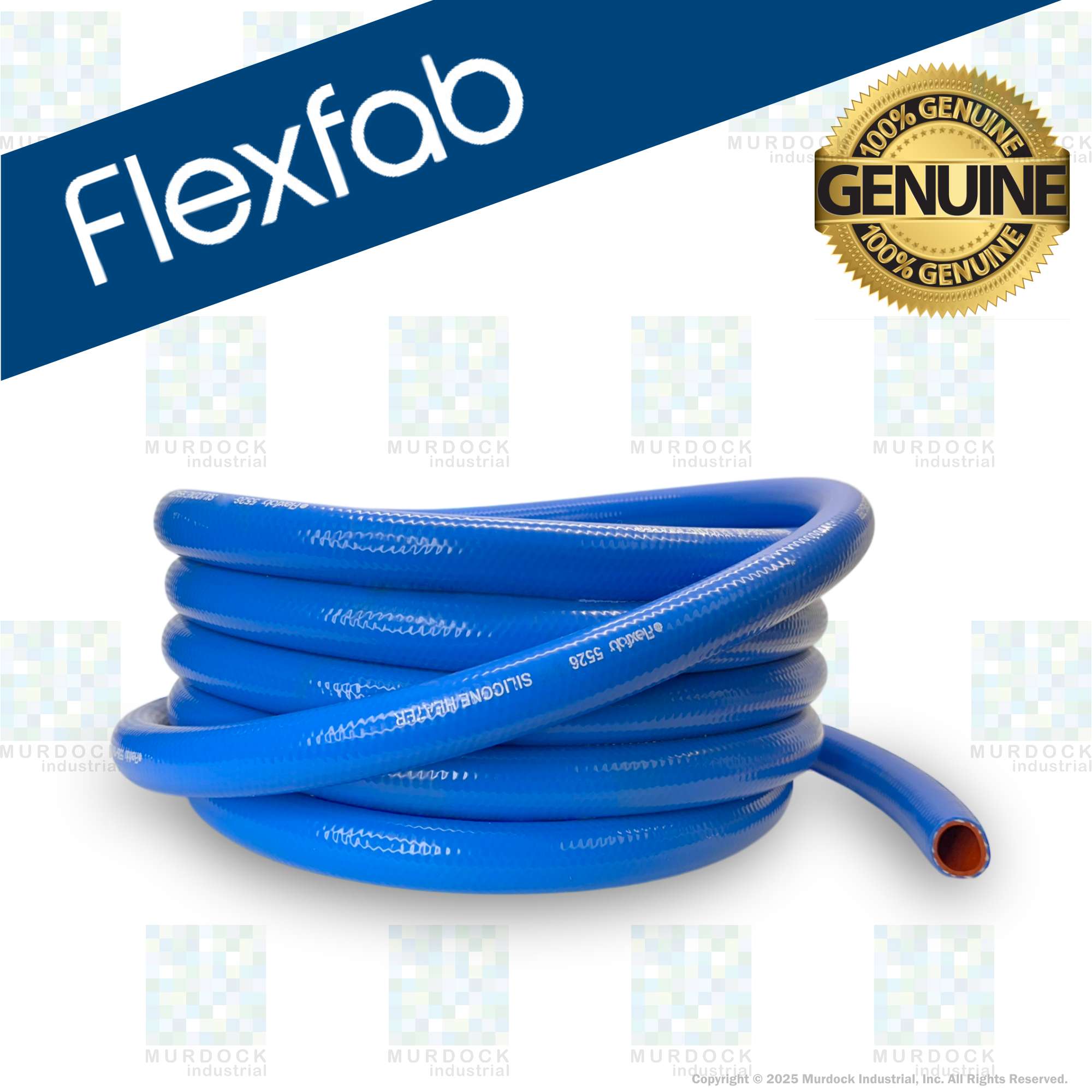 5526-050x50 by FlexFab | Series 5526 | 1-ply Standard Heater Hose | 0.50" ID | 0.83" OD | Blue | 50ft Boxes