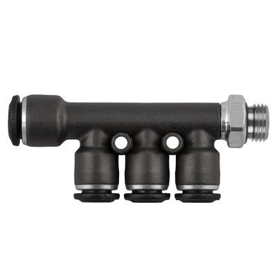 55365-6-4-1/8 by AIGNEP | 55/56 Series | Reducing Manifold | 6mm Tube x 4mm Tube x 1/8" Male BSPP | Pack of 10