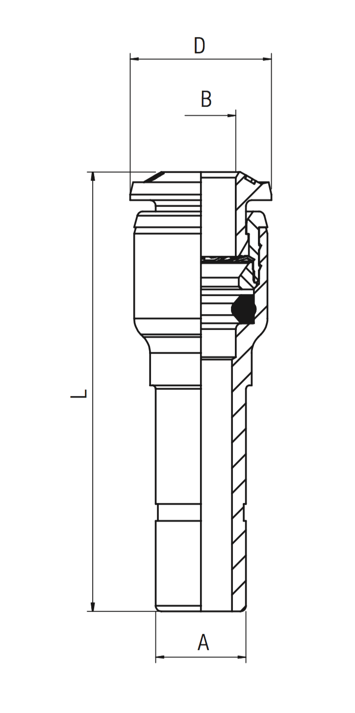 85700-05-04 by AIGNEP | 85 Series | Reducer | 5/16" Male Stud x 1/4" Tube | Pack of 10