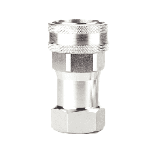 FD56-1074-16-16 Hansen® by Danfoss | Quick Disconnect Coupling | 5600 Series | 1" Female SAE O-Ring Boss x 1-5/16" ISO 7241 Type A | Socket | Valved | FKM Seal | Carbon Steel