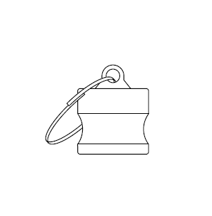 5613272 by NewAge | Cam and Groove Fitting | Type DP | Plug x 3" Hose ID x Polypropylene