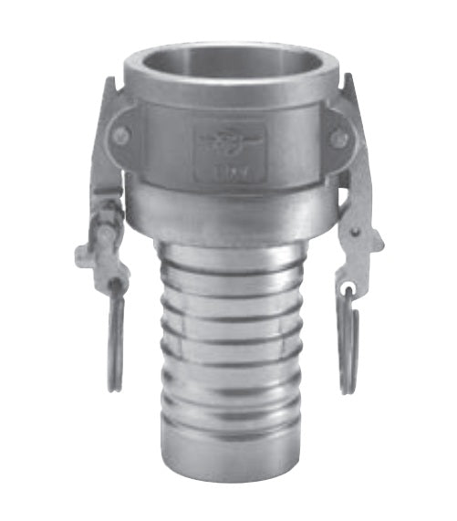 5712007L2 (20CC50SS) PROGRIP™ by PT-Coupling | Type C-C50 | C50 External Crimp Fitting | 2" STA-LOK® II Cam & Groove Coupler x 2" Hose Shank | 316 Stainless Steel