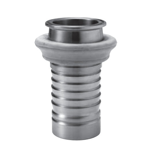 5773009 (30TCC50) PROGRIP™ by PT-Coupling | Type TCC50 | Sanitary C50 Crimp Fitting | 3" Tri-Clamp Body with Bumper x 3" Hose Barb | 304 Stainless Steel