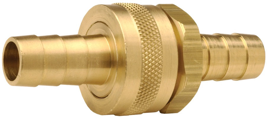 5870808K by Dixon Valve | Short Shank Fitting | Complete Coupling | with Round Nut | 1/2" Hose ID | 3/4" Male GHT x 3/4" Female GHT | Brass