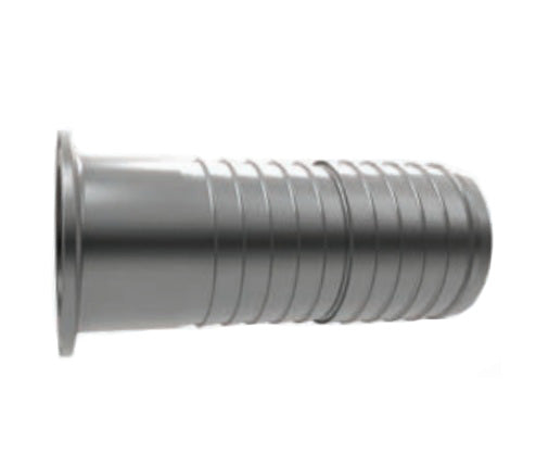 5891115 (15TCBRUSS) PROGRIP™ by PT-Coupling | Type TCBRUSS | Sanitary Wine C50 Crimp Fitting | 1-1/2" Sanitary Tri-Clamp x 1-1/2" Hose Shank (Long) | 304 Stainless Steel