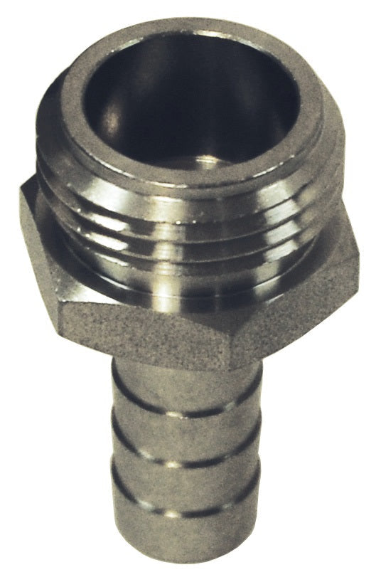 5901212SS by Dixon Valve | Standard Shank Fitting | Male Fitting | 3/4" Male GHT x 3/4" Hose ID | 303 Stainless Steel