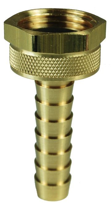 5941012C by Dixon Valve | Long Shank Fitting | Female Coupling | 3/4" Female GHT x 5/8" Hose ID | Brass