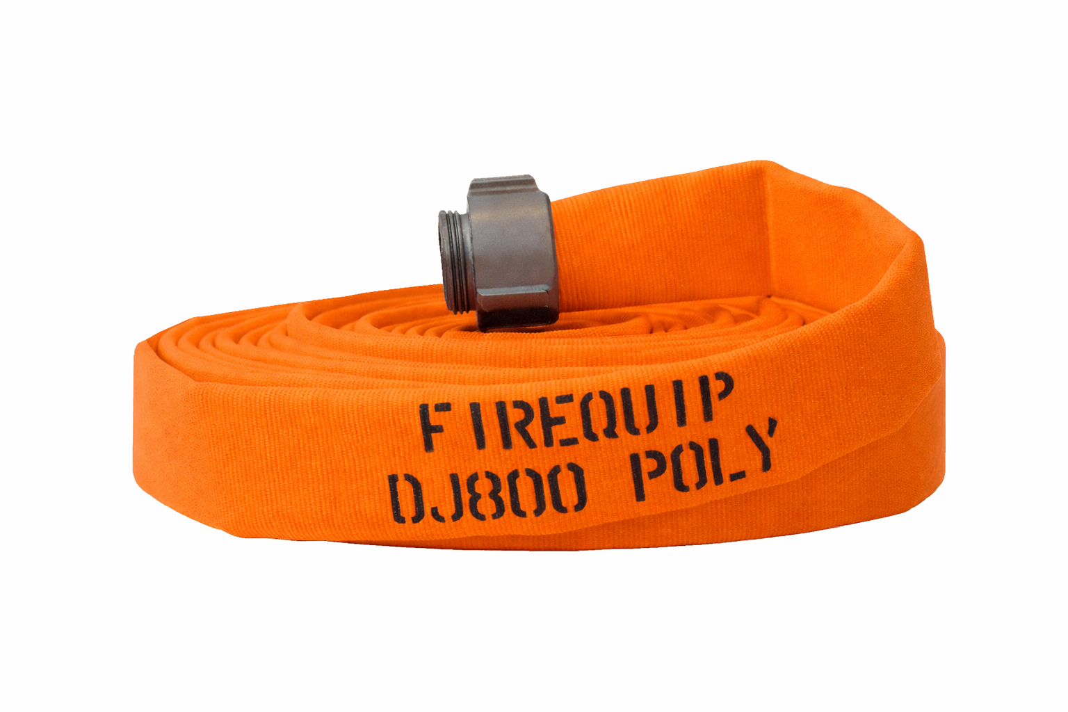 DJ20x50O15N by Snap-Tite | DJ800 Series | Double Jacket Polyester Fire Hose Assembly with EPDM Liner | 2" Hose I.D. | 1-1/2" Male NH x 1-1/2" Female NH Couplings | 400 PSI | Orange | 50ft Length