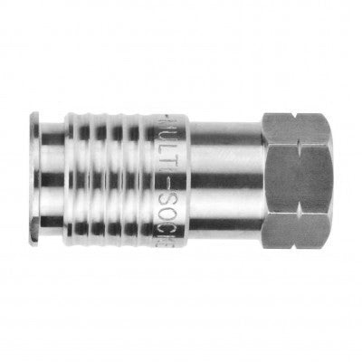 60192-04 by AIGNEP | QC Series | 1/4" Multisocket x 1/4" Female NPTF | Stainless Steel