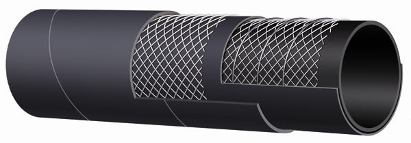 T601AA400X100 Alfagomma by Kuriyama | T601AA Series | Oil Rigger/Oil Field Frack Tank Hose | 4" ID | 4.57" OD | 150 PSI | Black | 100ft Length
