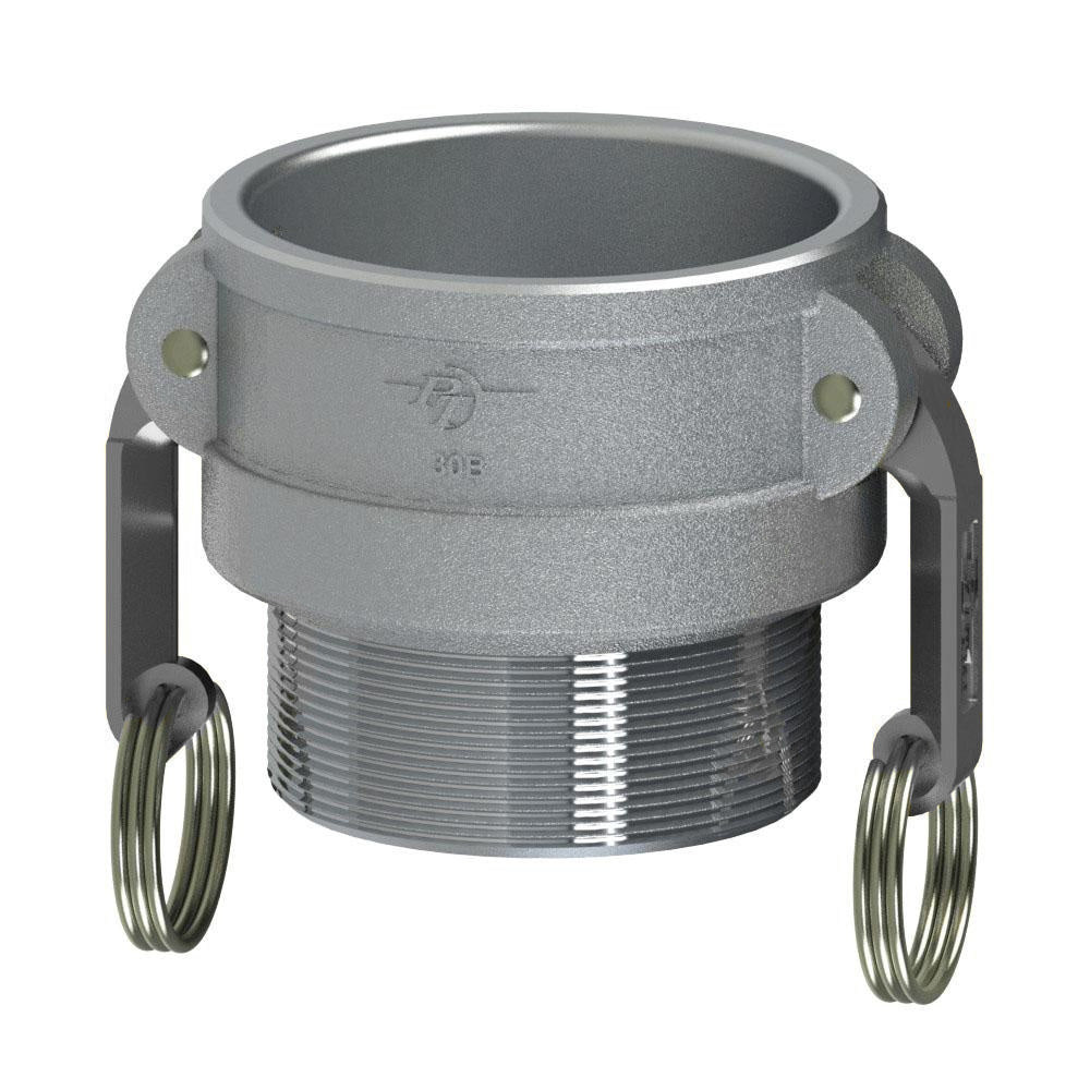 60383025 (30X25BFH) by PT-Coupling | Reducing Cam & Groove Adapter | Type BFH | 3" Coupler x 2-1/2" Male Fire Hose (NH) Thread | Aluminum/HBS | Buna-N Seal