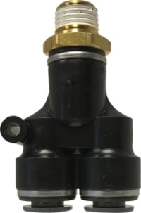 620806C by Midland | DOT Push-In Fitting | Branch | 1/2" Tube OD x 3/8-18" Male NPT | Y | Composite Body