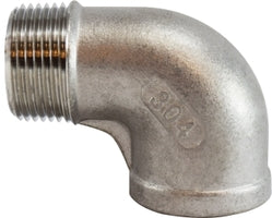62167 by Midland | 150# Stainless Steel Fitting | 1-1/2" Male NPT x 1-1/2" Female NPT | 90° Street Elbow | 304 Stainless Steel