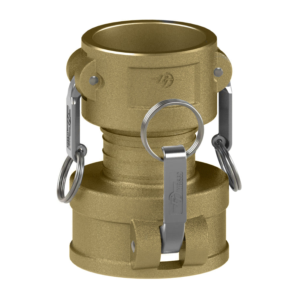 6227000099 (30CX30C) by PT-Coupling | Cam & Groove Coupler | Spool Coupler | Type CXC | 3" Coupler x 3" Coupler | Brass/HBS | Buna-N Seal