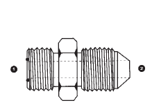 6237-08-22 by AdaptAll | -08 Male ORFS x 22mm Male Komatsu | Adapter | Carbon Steel