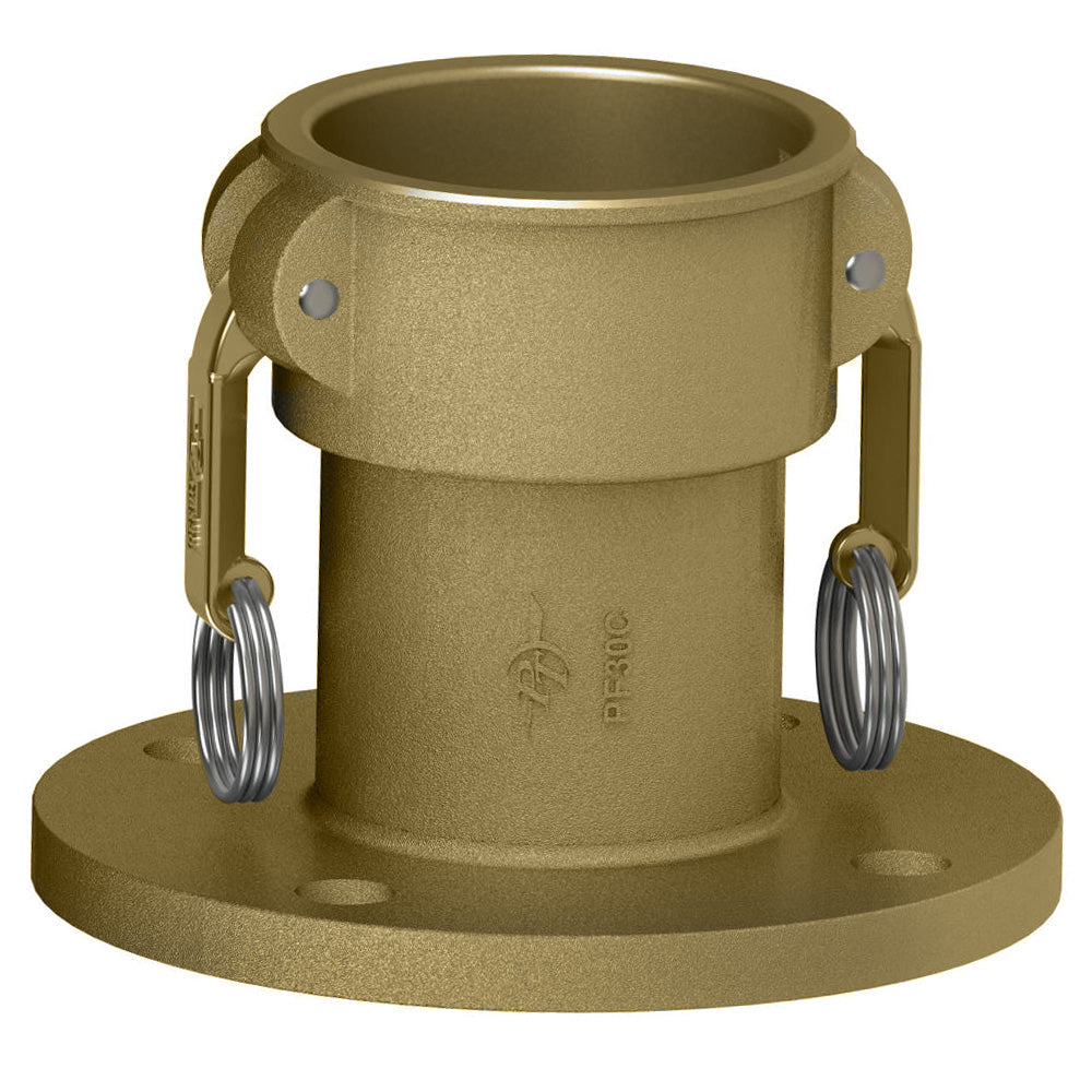 62543000 (PF30C) by PT-Coupling | Cam & Groove Adapter | Type PFC | 3" Coupler x 3" 150# Pipe Flange | Brass