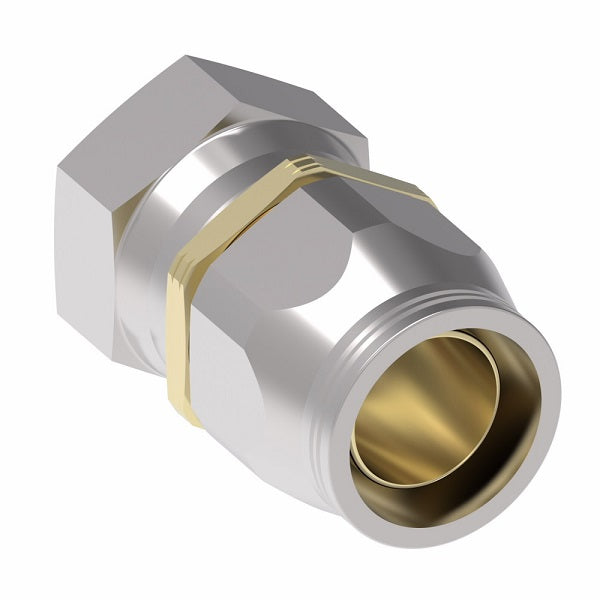 63-190535-20 Aeroquip by Danfoss | Female 37° JIC Swivel Super Gem PTFE Reusable Hose Fitting | -20 Female 37° JIC Swivel x -20 Reusable Hose End | Steel & Brass
