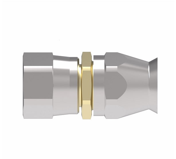 63-190600-8 Aeroquip by Danfoss | Female 37° JIC Swivel Super Gem PTFE Reusable Hose Fitting | -08 Female 37° JIC Swivel x -08 Reusable Hose End | Steel & Brass