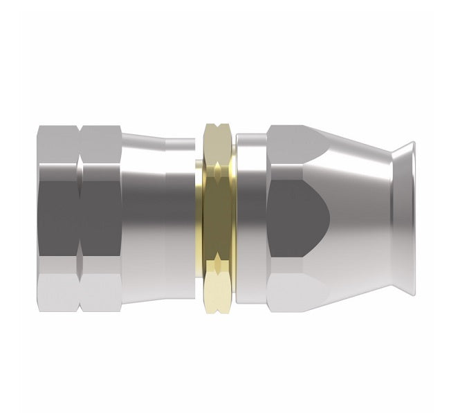 63-190990-10 Aeroquip by Danfoss | Female SAE 45° Swivel Super Gem PTFE Reusable Hose Fitting | -10 Female SAE 45° Swivel x -10 Reusable Hose End | Steel & Brass
