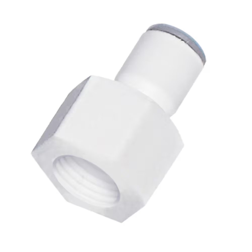 6315 08 13WP2 by Parker | Legris Stud Connector | 8 mm Tube Size x 1/4" Female BSPT Thread | 33.5 mm Length | Straight | Polymer | Pack of 10