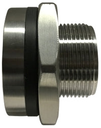 63215 by Midland | Pipe Bulkhead Fitting | 1" Female NPT | 2-1/4" Hose Size | 316L Stainless Steel