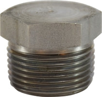 63660 by Midland | 150# Stainless Steel Fitting | Solid Hex Head Plug | 1/8" Male NPT | 316 Stainless Steel