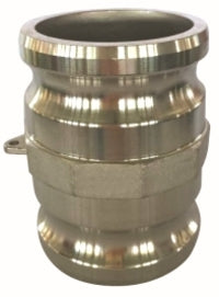 SA-300-SS by Midland | Cam and Groove | Part A | Spool Adapter | 3" Male Adapter x 3" Male Adapter | Straight | 316 Stainless Steel