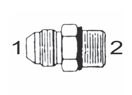 6400 8x6-O by Couplamatic | Hydraulic Adapter | 3/4-16 Male JIC x 9/16-18 Male O-Ring | Straight