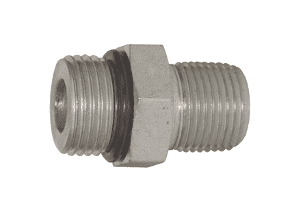 6401-12-12 Dixon Valve Zinc Plated Steel 1-1/16"-12 Male SAE O-Ring Boss x 3/4"-14 Male NPTF Pipe Adapter