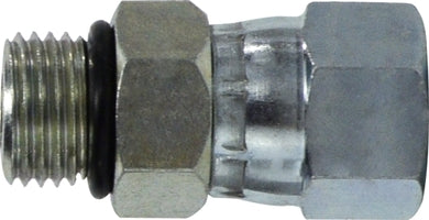 6402O810 by Midland | Hydraulic O-Ring to JIC Swivel | 1/2" Male O-Ring Boss x 5/8" Female JIC 37° Flare | Adapter | Steel